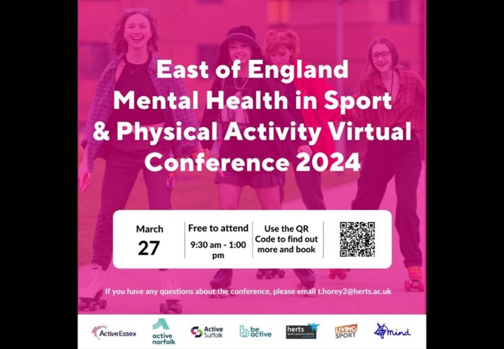 Early bookings now open to the East of England Mental Health in Sport & Physical