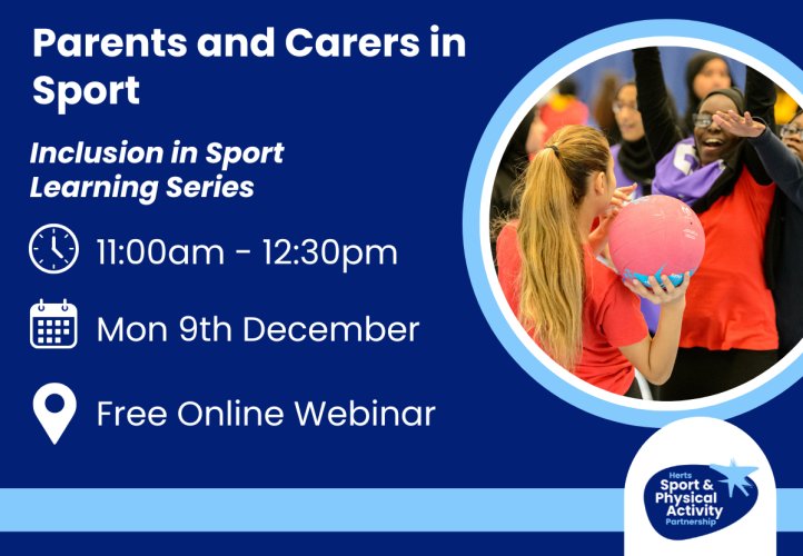 Inclusion in Sport Learning Series - Parents and Carers in Sport Webinar