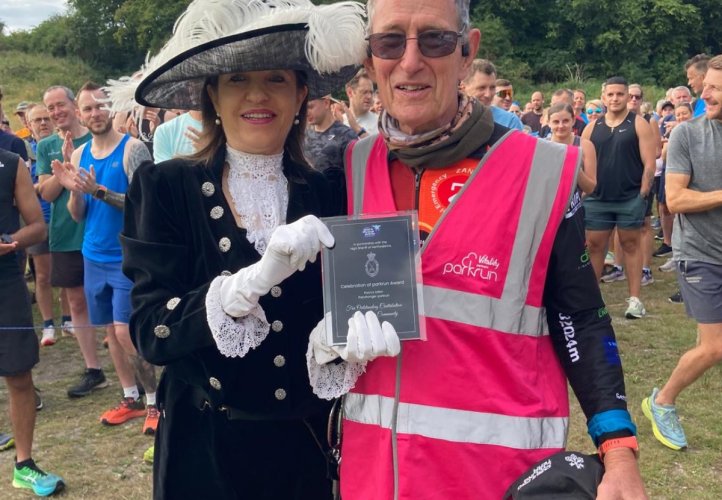 Panshanger parkrun Legend Receives High Sheriff Award